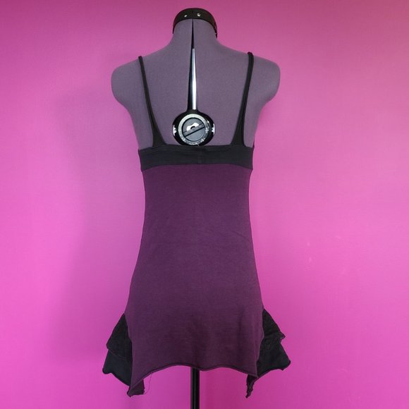 OOAK Organic Cotton Eco Pixie Punk Ruffle Dress Tunic - Picture 3 of 6